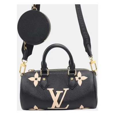 Louis Vuitton Noir/ Beige Bicolor Monogram Empreinte Leather Papillon Shoulder Bag