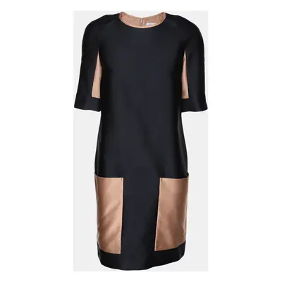 Victoria Victoria Beckham Navy Blue/Beige Jersey Dress