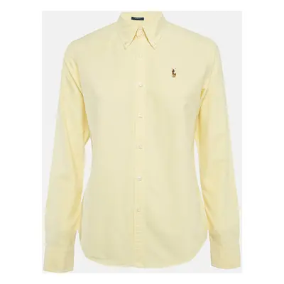 Ralph Lauren Yellow Cotton Slim Fit Button Front Shirt