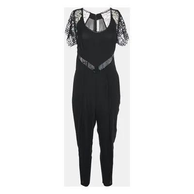 Stella McCartney Black Lace & Georgette Jumpsuit