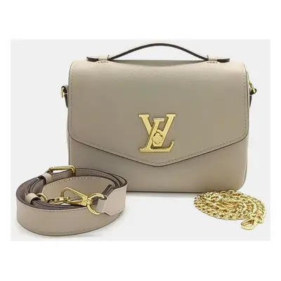 Louis Vuitton Beige Leather Lock Me Oxford Bag