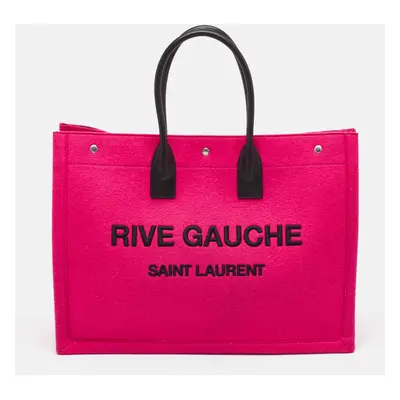 Saint Laurent Fuchsia Wool Rive Gauche Tote