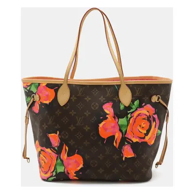 Louis Vuitton Pink Canvas Monogram Rose Neverfull MM Tote Bag