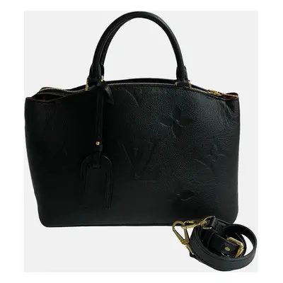 Louis Vuitton Black Leather Monogram Handbag