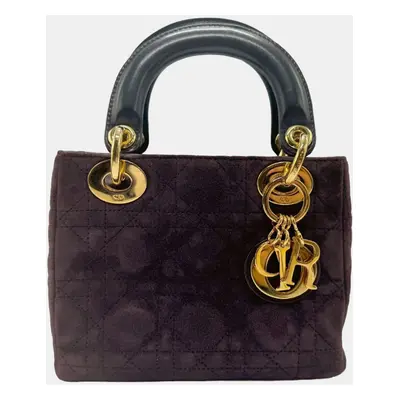 Christian Dior Suede Lady Dior Shoulder Bag