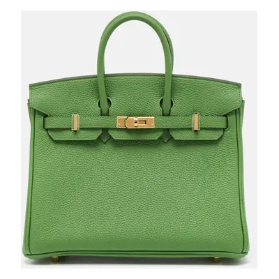 Hermes Vert Yucca Togo Leather Gold Finish Birkin Bag