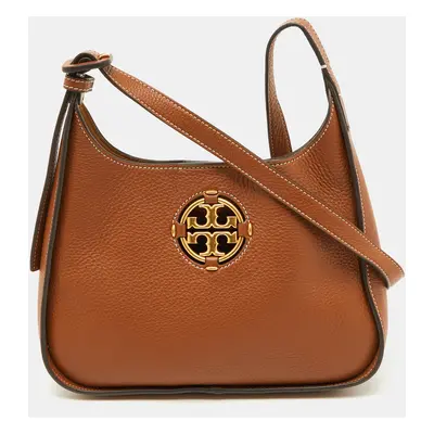 Tory Burch Brown Leather Small Miller Classic Shoulder Bag