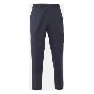 Giorgio Armani Dark Blue Wool Tailored Trousers