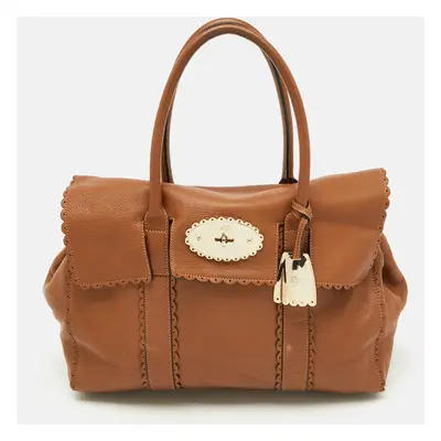 Mulberry Brown Scalloped Leather Bayswater Satchel