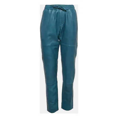 Zadig & Voltaire Blue Genuine Leather Parone Deluxe Pants