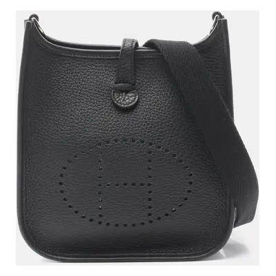 Hermes Black Leather Evelyne TPM Amazon Crossbody Bag