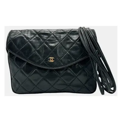 Chanel Lambskin Black Shoulder Bag