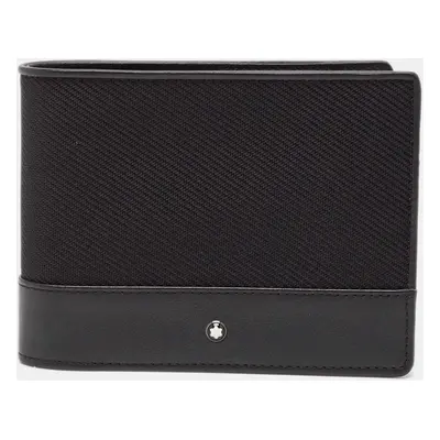 Montblanc Black Nylon and Leather Nightflight Bifold Wallet