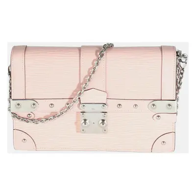 Louis Vuitton Rose Ballerine Epi Trunk Chain Wallet