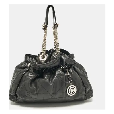 Dior Black Cannage Leather Le Trente Hobo