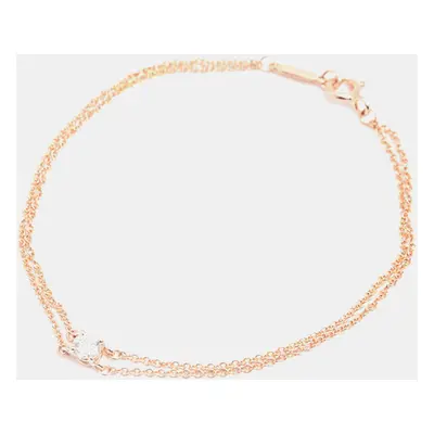 Tiffany & Co. 18K Pink Gold Tiffany Solitaire Diamond Bracelet