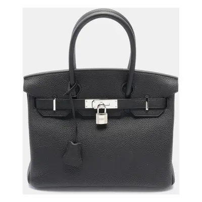 Hermes Black Togo Leather Birkin Tote Bag