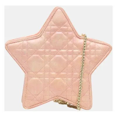 Dior Pink Lambskin Cannage Kids Star Crossbody