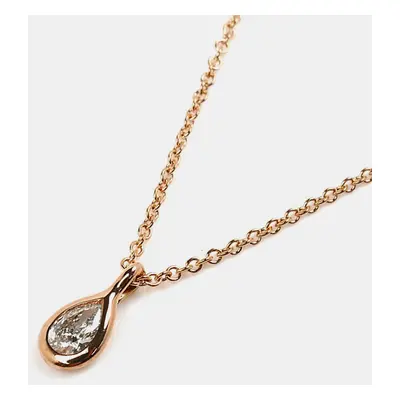 Tiffany & Co. 18K Rose Gold and Diamond Elsa Peretti Pendant Necklace