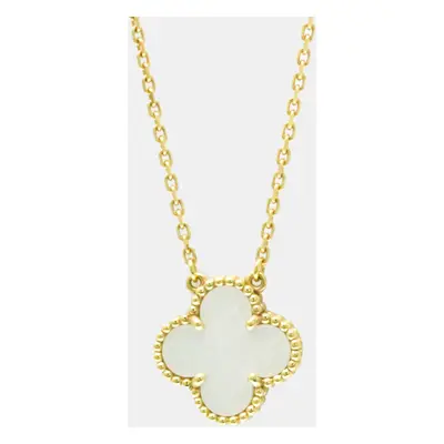 Van Cleef & Arpels 18K Yellow Gold Vintage Alhambra Pendant Necklace