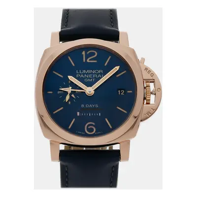 Pre-Owned Panerai Luminor 8 Days GMT Oro Rosso PAM