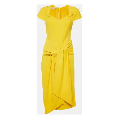 Stella McCartney Yellow Crepe Tie Back Midi Dress