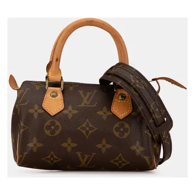 Louis Vuitton Brown Monogram Canvas Nano Speedy Bandouliere Bag