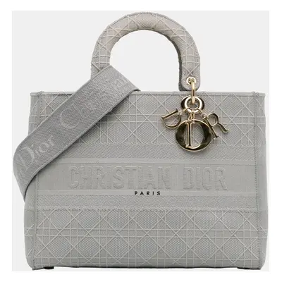 Dior Grey Large Cannage Lady D-Lite