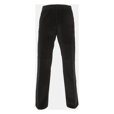 Prada Black Corduroy Regular Fit Pants