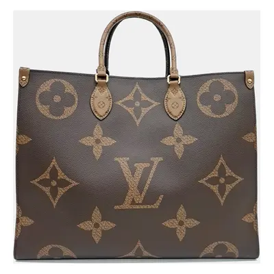 Louis Vuitton Brown Coated Canvas On The Go Gm Bag