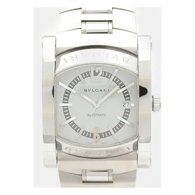 Bvlgari Silver Stainless Steel Assioma AA48S Automatic Men's Wristwatch mm