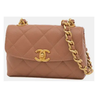 Chanel Beige Leather Small Flap Bag