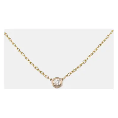 Cartier 18K Rose Gold and Diamond D'amour Pendant Necklace