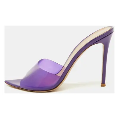 Gianvito Rossi Purple PVC Elle Slide Sandals Size