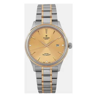 Tudor Champagne 18K Yellow Gold Stainless Steel Style Automatic Men's Wristwatch mm