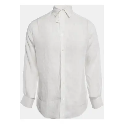 Hermes White Linen Button Front Shirt