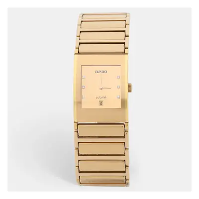 Rado Champnge Gold Plated Stainless Steel Integral R20791732 Women's Wristwatch