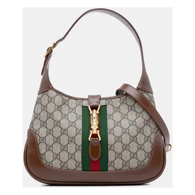 Gucci Brown Small GG Supreme Jackie Crossbody