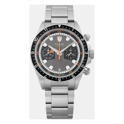 Tudor Grey Stainless Steel Heritage Chrono 70330N-95740 Automatic Men's Wristwatch 42mm