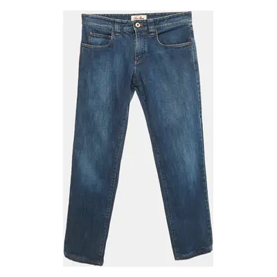 Loro Piana Blue Denim Skinny Pants Waist 33"