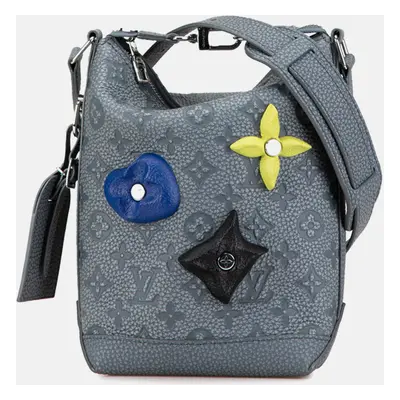 Louis Vuitton Grey Leather Climbing Hobo PM Shoulder Bag