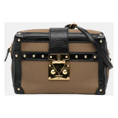 Louis Vuitton Black/Brown Petite Malle Soft MM