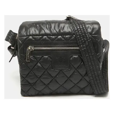 Chanel Black Quilted Nylon Small Coco Cocoon Messenger Bag