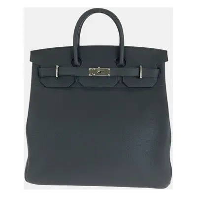 Hermes Haut a Courroies Black Togo Handbag