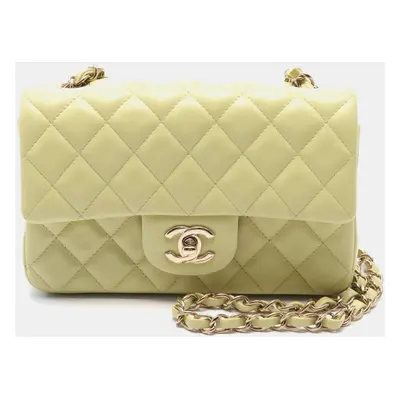 Chanel Yellow Leather Chain Shoulder Bag