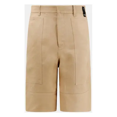 Fendi Beige Paper Canvas Bermuda Shorts