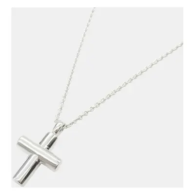 Bvlgari 18K White Gold Latin Cross Necklace