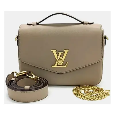 Louis Vuitton Beige Leather Lock Me Oxford Bag