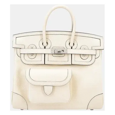 Hermes Nata Swift, Canvas Leather Birkin Bag