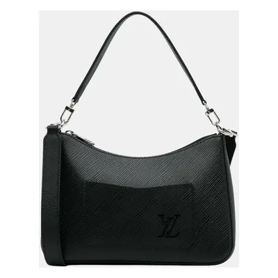 Louis Vuitton Black Epi Marelle Satchel